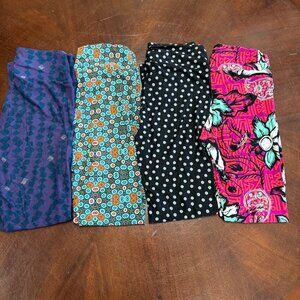 LuLaRoe 4 pack Buttery Soft Leggings NEW Size OS — CHEERFUL patterns and colors